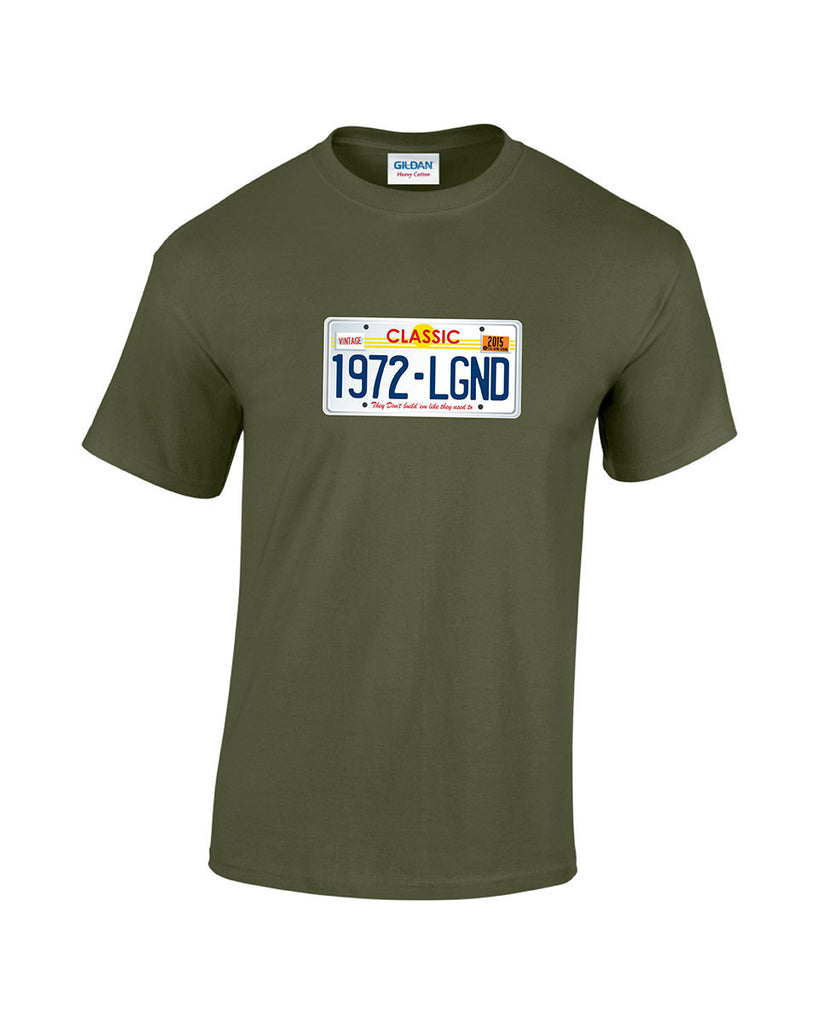 Legend Number Plate 1972