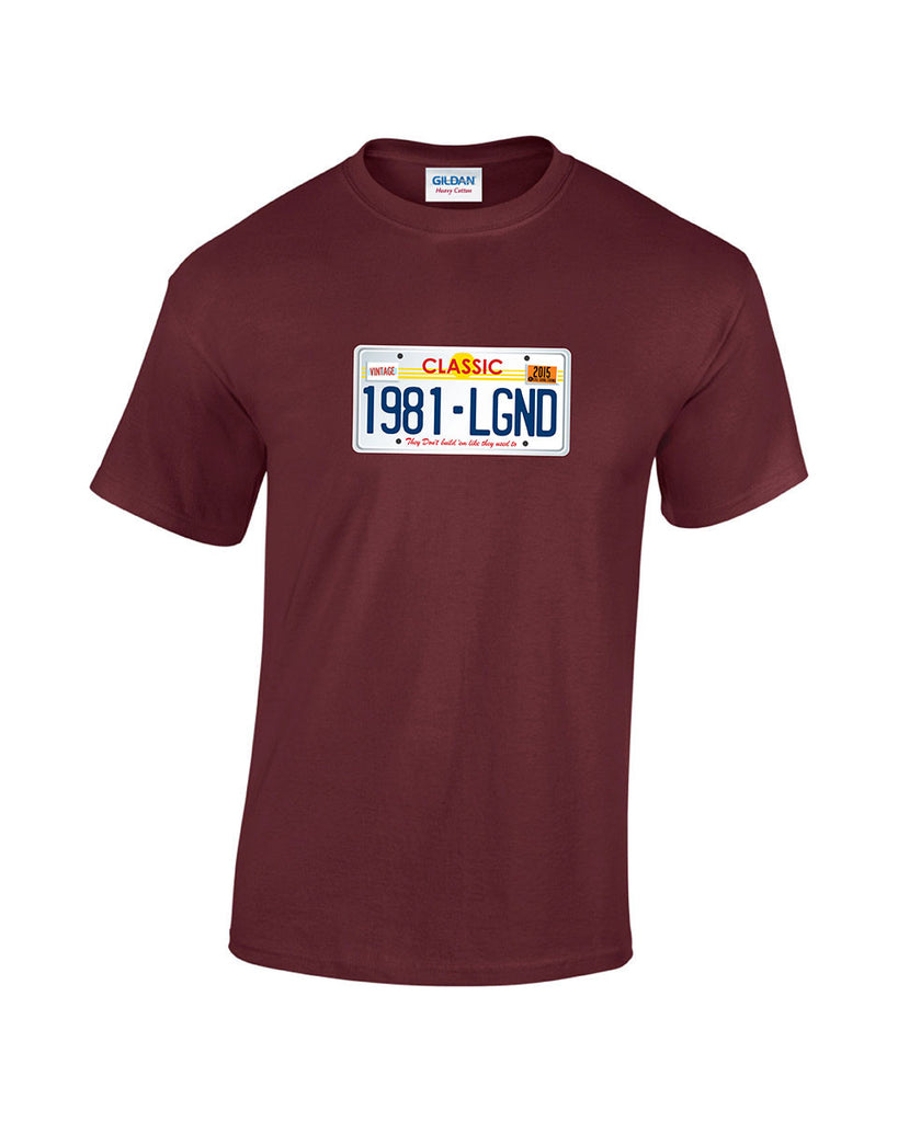 Legend Number Plate 1981