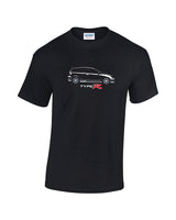 Honda Civic Type R print T Shirt in two colours and a range of sizes at great prices. Type R enthusiast shirt.