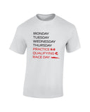 Raceweek racing fan white t shirt