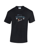 Classic FIAT 500 T Shirt at low prices. Custom colour print, quality cotton t shirts, fast delivery. Perfect classic car gift for FIAT 500 enthusiasts.