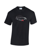 Honda Civic Type R print T Shirt in two colours and a range of sizes at great prices. Type R enthusiast shirt. 