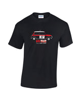 Paddy Hopkirk inspired classic Mini Cooper S T Shirt from the 1964 Monte Carlo. High quality, low price printed t shirts by Rinsed T Shirts.
