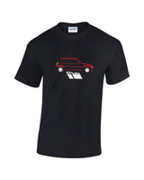 Renault 5 GT Turbo print t shirt, the perfect gift for the classic hot hatch enthusiast. 3 body colours on quality t shirts with prices you'll love.